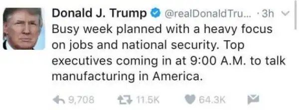 Donald Trump Reveals His First Week Plan Of Operation